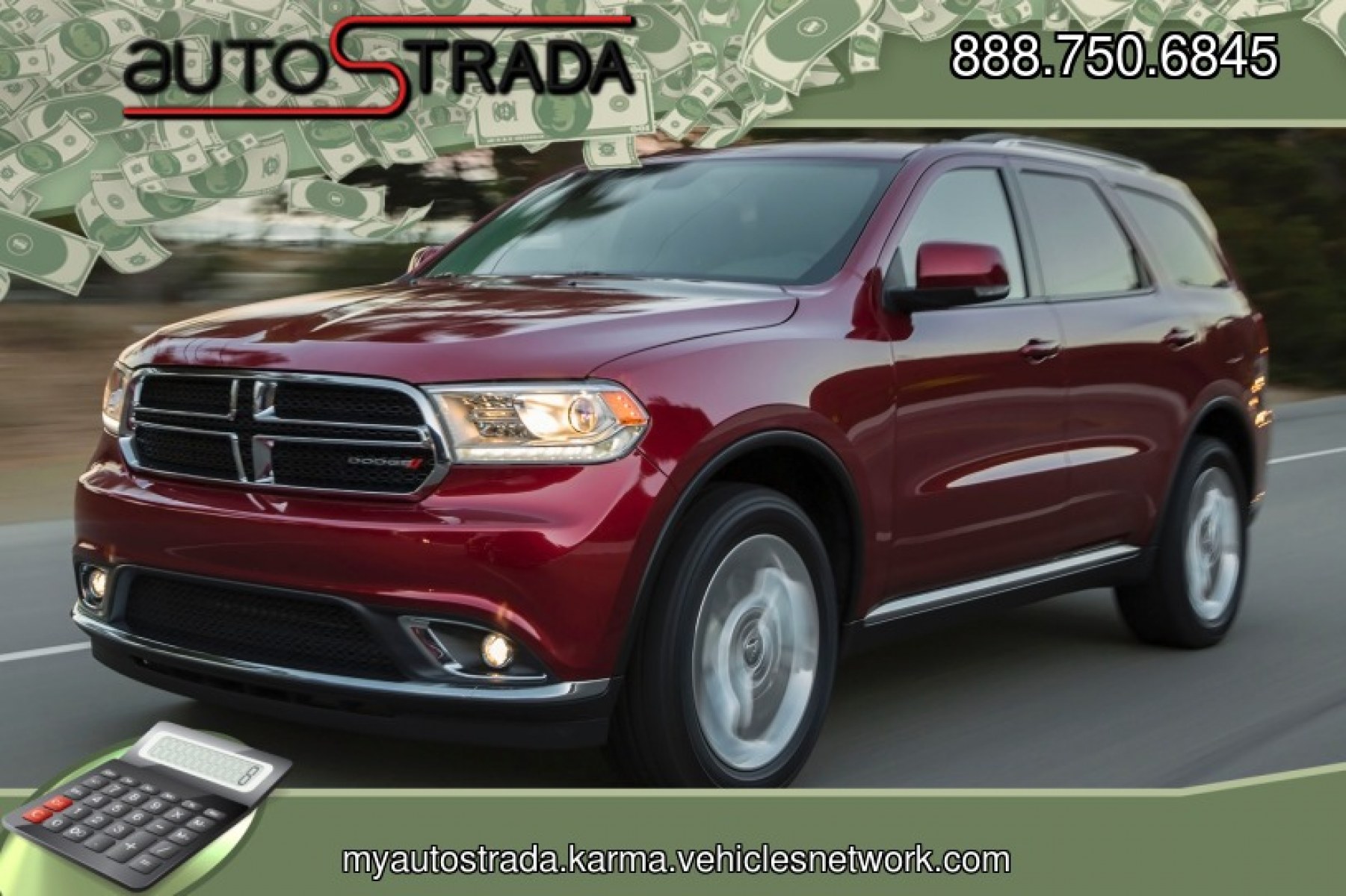 2014 Burgundy /Tan Dodge Durango Limited AWD (1C4RDJDGXEC) with an 3.6L V6 DOHC 24V engine, 8-Speed Automatic transmission, located at 1313 Las Vegas Blvd, Las Vegas, NV, 89109, (888) 750-6845, 36.002834, -115.201302 - Thanks to its welcoming interior and excellent highway manners, the 2014 Dodge Durango is a great choice for a seven-passenger SUV. vehicle overview The 2014 Dodge Durango is one of our favorite options for a six- or seven-passenger SUV. The current generation not only has the roomy seating and - Photo#0